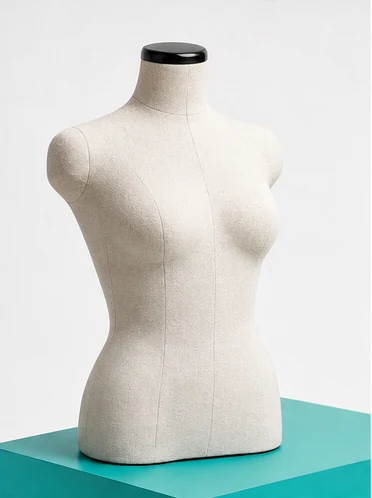 Busto de exhibición para prendas y ambientación comercial